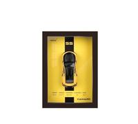 YCNXEB Modellini in Metallo Auto 1 32 for Photo Frame Version Alloy Metal Sports Car Model Simulation 3D Racing Car Hanging Painting Adults Collection Home Decor Mini Modello Veicolo(Yellow)