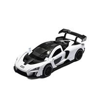 YCNXEB Modellini in Metallo Auto 1 32 per McLaren Senna Modello di Simulazione in Lega Pressofusa per Auto Sportiva con Luce Sonora Tirare Indietro Mini Modello Veicolo(White)