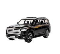 YCNXEB Modellini in Metallo Auto 1 32 per Toyota Land Cruiser LC300 SUV Modello di Auto Pressofusa Suono E Luce Giocattolo A Trazione Posteriore Mini Modello Veicolo(Nero)
