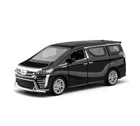 YCNXEB Modellini in Metallo Auto 1 32 per Toyota Vellfire MPV Modello Auto Lega Suono E Luce Tirare Indietro Auto Oggetti Collezione Regalo Compleanno Mini Modello Veicolo(Nero)