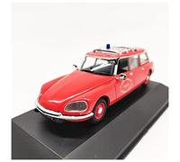 YCNXEB Modellini in Metallo Auto 1 43 for Citroen Ambulanza Vigili del Fuoco 1972 Modellini di Veicoli in Lega Rossa Esposizione per Adulti Mini Modello Veicolo