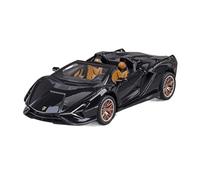 YCNXEB Modellini in Metallo Auto Modello di Auto in Lega 1 24 per Lamborghini Sian FKP37 Supercar Diecast Vehicle Toy Collection Regalo di Natale Mini Modello Veicolo(1 32Convertible Black)