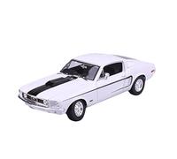 YCNXEB Modellini in Metallo Auto per Ford Mustang 1968 1 18 Collezione di Modelli di Auto in Lega Ornamenti Regalo Mini Modello Veicolo(White)