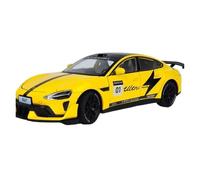 YCNXEB Modello di Auto in Lega Gialla Su7Ultra, Modello di Auto Giocattolo in Scala 1/24, Auto Boomerang con Luci Mini Modello Veicolo