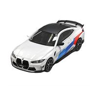 YCNXEB Per BMW M4 1 64 In Lega Modello Di Auto In Metallo Pressofuso Veicolo Decorazione Torta Display Mini Modello Veicolo(White)