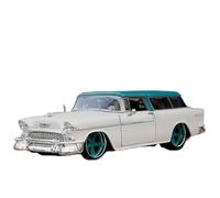 YCNXEB Per Il 1955 Chevrolet NOMAD Auto D'epoca In Lega Retrò Modello Di Auto 1 18 Mini Modello Veicolo