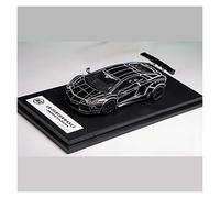 YCNXEB Per Lamborghini LP700 1 64 Modello Di Auto In Lega Pressofuso Veicolo Da Corsa Con Rivestimento Crack Nero Limitato Mini Modello Veicolo