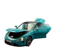 YCNXEB Simulazione di Auto Boomerang Su7 bay Blue 1:24 con Luci, Ornamento A Manovella, Giocattolo Mini Modello Veicolo