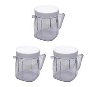 YCOC, compatibile con parti di ricambio for frullatore Oster, 4937 Mini, compatibile con accessori for barattoli for frullatore Osterizer, mini barattoli di plastica con coperchi (confezione da 3)