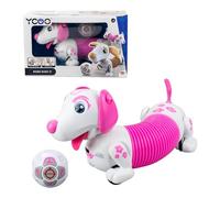 YCOO Furto Dash D Rosa, Cane Interattivo telecomandato e autonomo, Può Correre dietro la Palla, Ha Effetti Sonori e Luminosi. Gioco per bambini, Bizak (62008740-1)