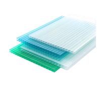 YCOVSFP 48 Fogli di Pannelli Copertura in Policarbonato for Serre, Trasparenti Adatti A Tutte Le Condizioni Atmosferiche, for Il Fai da Te, Capannoni E Applicazioni Esterne(Clear,50X50cm-8mm)