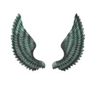 YCOVSFP Decorazione Da Parete Con Ali In Metallo Sospese, Grande Decorazione 3D, Set Di Due For Camere Letto E Soggiorni(Green)