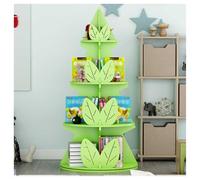 YCOVSFP Libreria Creativa A 4 Strati, Scaffale Da Pavimento, Espositore Verticale Girevole A 360°, Facile Da Montare, For Camera Da Letto, Soggiorno, Cameretta Dei Bambini(Green)
