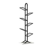 YCOVSFP Libreria Creativa, Espositore Da Pavimento Multistrato, Portaoggetti In Ferro A Forma Di Albero, Salvaspazio, For Soggiorno Camera Da Letto E Scaffale Decorativo For Ufficio(Black,6 Layers)