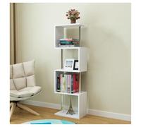 YCOVSFP Libreria Creativa, Espositore Da Terra For La Casa, Scaffale In Acciaio Multistrato, Adatto For Lo Studio Ufficio Del Soggiorno Della Camera Da Letto, Facile Da Montare(White)