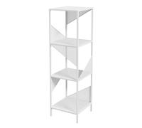 YCOVSFP Libreria Creativa, Portaoggetti Da Terra, Mobile Decorativo Espositore In Ferro, Salvaspazio, Adatto For Soggiorno Camera Da Letto E Sala Studio(White,3 Layers)