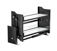 YCOVSFP Organizzatore Di Stoccaggio For Pensile Da Cucina Superiore, Ripiano Scorrevole For Portaspezie For Carichi Pesanti A 2 Livelli, Adatto For Mobili Bagno, Capacità Carico 20 Kg(Cabinet 550mm)