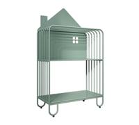 YCOVSFP Scaffale For Libri Creativo, Espositore Da Pavimento Indipendente, Semplice Scaffale Decorativo For Portaoggetti, Salvaspazio(Green,2 Layers)