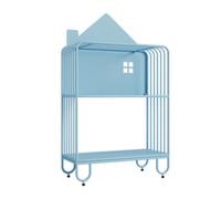 YCOVSFP Scaffale For Libri Creativo, Espositore Da Pavimento Indipendente, Semplice Scaffale Decorativo For Portaoggetti, Salvaspazio(Blue,2 Layers)