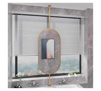 YCOVSFP Specchio Girevole A 360° Galleggiante A Doppia Faccia Montato sul Soffitto, Specchio Antiappannamento for Il Bagno, for Casa O Hotel(Gold,40x80cm)