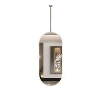 YCOVSFP Specchio Ovale da Appendere for Mobile Bagno, Adatto for Case, Hotel E Ingressi di Soggiorni. Disponibile Asta Appendiabiti in Metallo Personalizzabile(50x80cm)