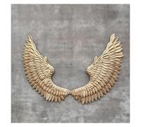 YCOVSFP Un Paio Di Grandi Ali D'angelo 3D Decorative Da Parete, Facili Installare E Appendere Al Muro Del Tuo Soggiorno(Gold)