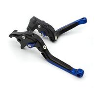 YCSYHQM Leva Freno Moto, 1 Paio Lega di Alluminio 7/8" per Keeway RKF125 2022 2023 2024 Motociclo Leva Regolabile CNC Maniglia Leva del Freno Doppio Disco Scooter-Fold Extend Blue