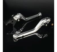 YCSYHQM Leva Freno Moto, 1 Paio Lega di Alluminio 7/8" per Vespa GTS Granturismo 125 200 250 300 - Motociclo Leva Regolabile CNC Maniglia Leva del Freno Doppio Disco Scooter-177mm Silver
