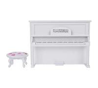Yctze 1:12 Mini Modello PIATUNO UPEGETO Piano con Sgabello per Casa delle Bambole - Mobili di Simulazione in Rosa (White)