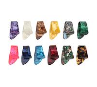 Yctze 12pcs Picks Celloid Guitar Thumb Picks - Collette Colorate per le Dita per Acustico, Elettrico, Ukulele e Basso