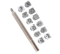 Yctze 12Pcs Stamping Punch Tool Set for Leather Crafting, Durable Zinc