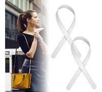 Yctze 2 Tracolle in PU per Borse - Comode Cinghie Regolabili per Borse, Accessorio Alla Moda - Colore, Lunghe 60 Cm, Ideali per Personalizzare lo Stile della Tua Borsa (WHITE)