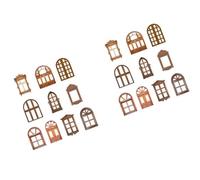 Yctze 20 Fogli di Materiale Vintage per Porte e Finestre Vuote per Scrapbooking, Diari e Artigianato Fai-da-te - Elementi Decorativi retrò