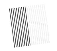 Yctze 20 Pz ABS Chitarra Side Dot Fret Marker, Adesivi Intarsio, Lunghezza 100mm in Bianco e Nero - Accessori Performance per Griffbrett, Manico, Tastiera
