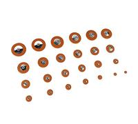 Yctze 25pcs Set di Sostituzione di Sassofoni Alto - Parti di Rappresentanza del Foro Sonoro in Pelle Premium per Saxofoni piatti.