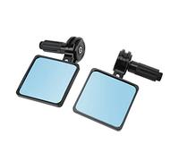 Yctze 2pcs MOTORCYCLE Universal MOTORE SPECCHIO PER VISTA PER LE ALLE ALLUMINO ALLUMINO ALLUMINA (BLACK)