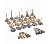 Yctze 36pcs Brass Steel Wire Brush Set Durable Polishing Tools for Metal