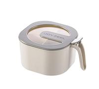 Yctze 4 in 1 Contenitore di Spezie con Cucchiai - Scatola di Condimento per Cucina, Esterno, Campeggio e Barbecue - Coperchio Trasparente e Design Non Slip Bottiglia di Spezia Multi compartimento