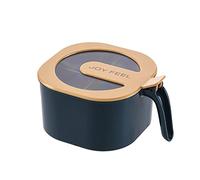 Yctze 4 in 1 Contenitore di Spezie con Cucchiai - Scatola di Condimento per Cucina, Esterno, Campeggio e Barbecue - Coperchio Trasparente e Design Non Slip Bottiglia di Spezia Multi compartimento