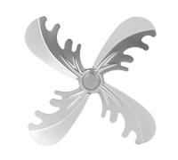 Yctze 4- Ventola per Caminetto in Lega di Alluminio per Legna - Circolatore di Calore Efficiente 180 Mm di Diametro con Design a Forma di Cervo Natalizio, Argento (Silver)