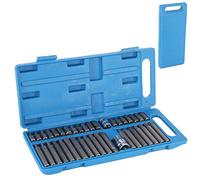 Yctze 40pcs SPLINE SPLINE BIT GIOCHIO Impostato con Toolbox Blu per /2 Pollici e 3/8 Pollici di Riparazione Automobilistica