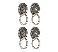 Yctze 4pcs Antichi Colpi di Anello in Lega di Zinco con Viti - Eleganti Manici per Cassetti e Mobili per Casa e Ufficio (Qinggu-Large)