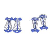Yctze 4pcs Pali della Tenda a Liscia - in Lega di Alluminio e Pioli a Baldacchino in Acciaio Inossidabile con Molla Maggiore stabilità su Ponti e Assi di Legno (BLUE)