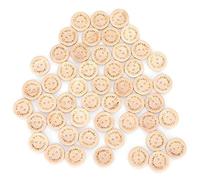 Yctze 50 Bottoni in Legno Rotondi con Lettere d'amore, Forniture Artigianali per Progetti di Cucito, Lavoro a Maglia e Fai da Te