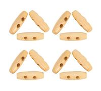 Yctze 50pcs Wooden Horn Toggle Buttons 30mm, Durable and Eco-Friendly Sew