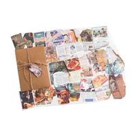 Yctze 60 Fogli Note Vintage Detriti Bruciati per Scrapbook e Diari e Progetti Fai -da -te (Collezione pittorica)