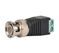 Yctze Adattatore Video Balun Coassiale con Terminale a Vite per Connettore Maschio BNC - Metallo e Plastica Ecologica, Design a Vite Antiscivolo per Connessioni Sicure Nelle Apparecchiature di