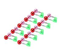 Yctze Allarme Canna da Pesca da 10 Pezzi, Doppio Campanello di Allarme con Clamp/Holder Resistenti e 2 Fori di Varie Dimensioni - Indicatori di Abboccata Ideali per la Pesca Notturna, in Mare, sul