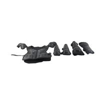 Yctze Attrezzatura per Bambini da Cross, Protezione per il Torace, Gomitiere, Ginocchiere, Protezione per Armature da Equitazione per Bambini Dai 4 Ai 12 Anni, con Cinghie Regolabili, (BLACK)