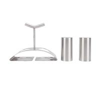 Yctze Barattolo per Condimenti in Acciaio Inossidabile 2 Pezzi Barattoli per Condimenti da Contenitore per in Acciaio Inossidabile 304 con Cremagliera Pentole per per Zucchero